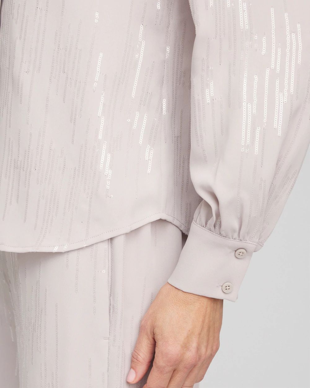 Sequined Satin Shirt click to view larger image.