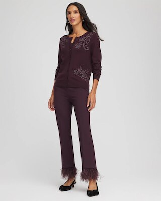 Embellished Crewneck Cardigan click to view larger image.