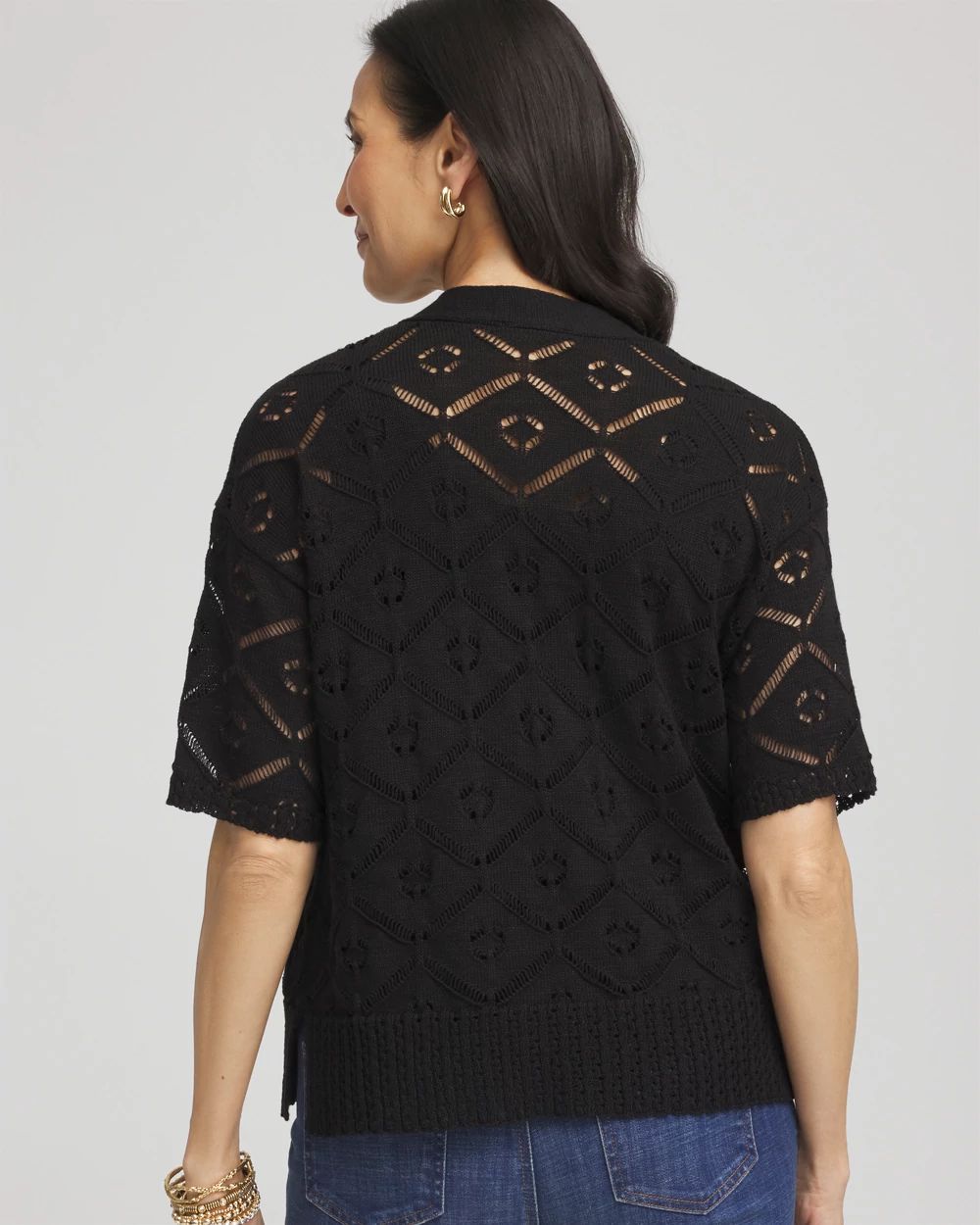 Short Button-down Cardigan click to view larger image.