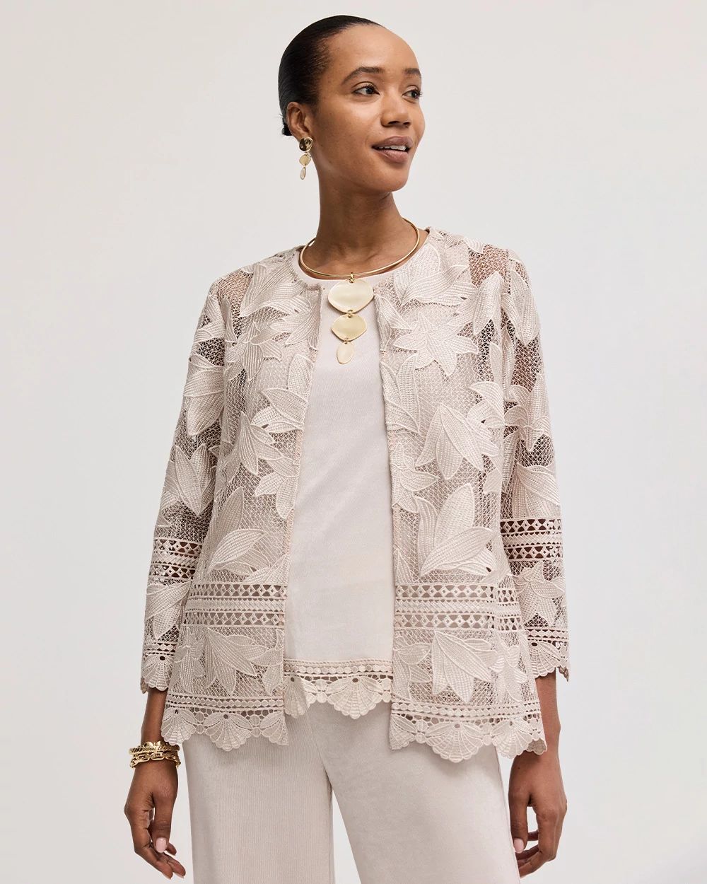 Travelers™ Collection Scallop Lace Jacket