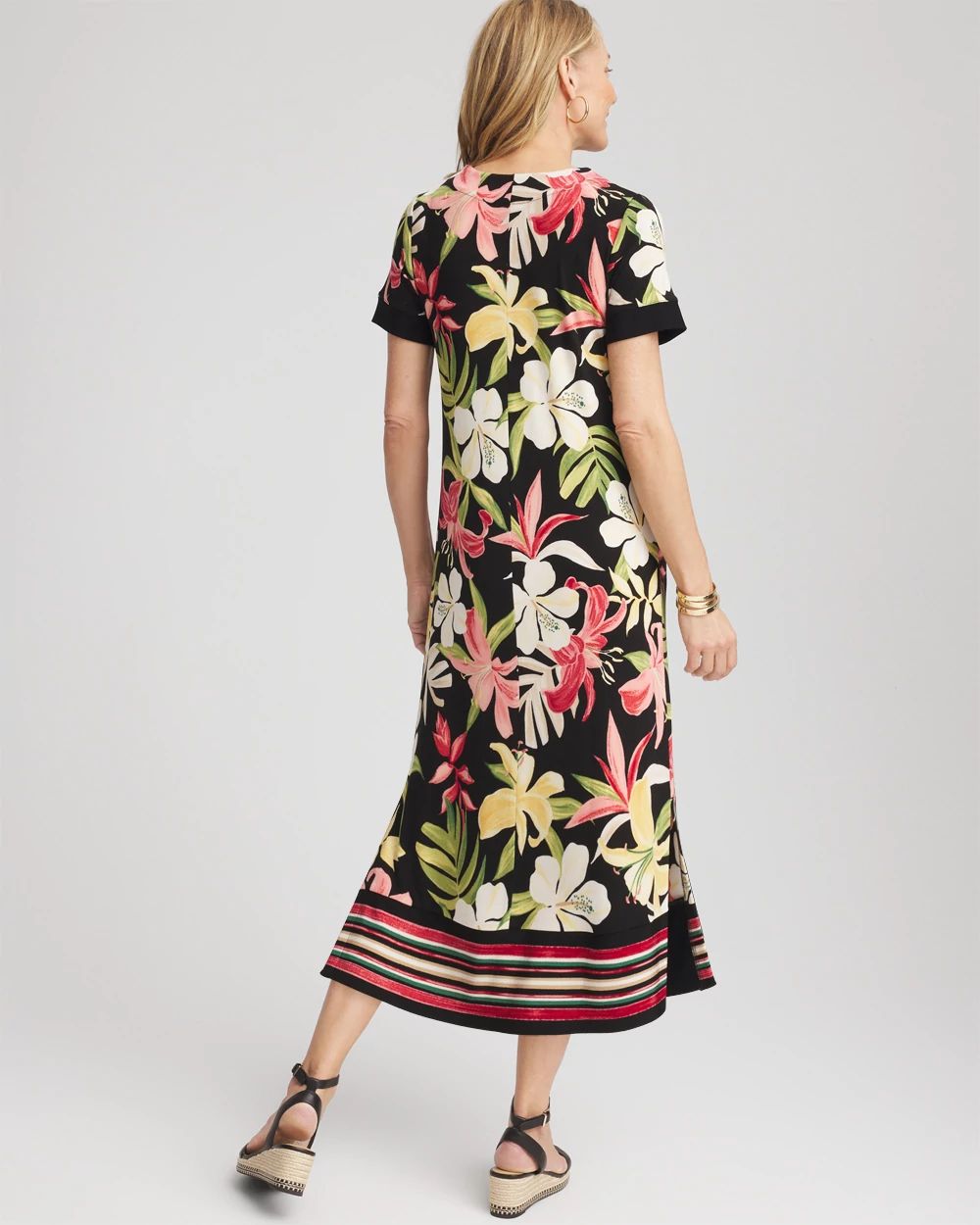 Travelers™ Tropical-Lily Print Dress click to view larger image.