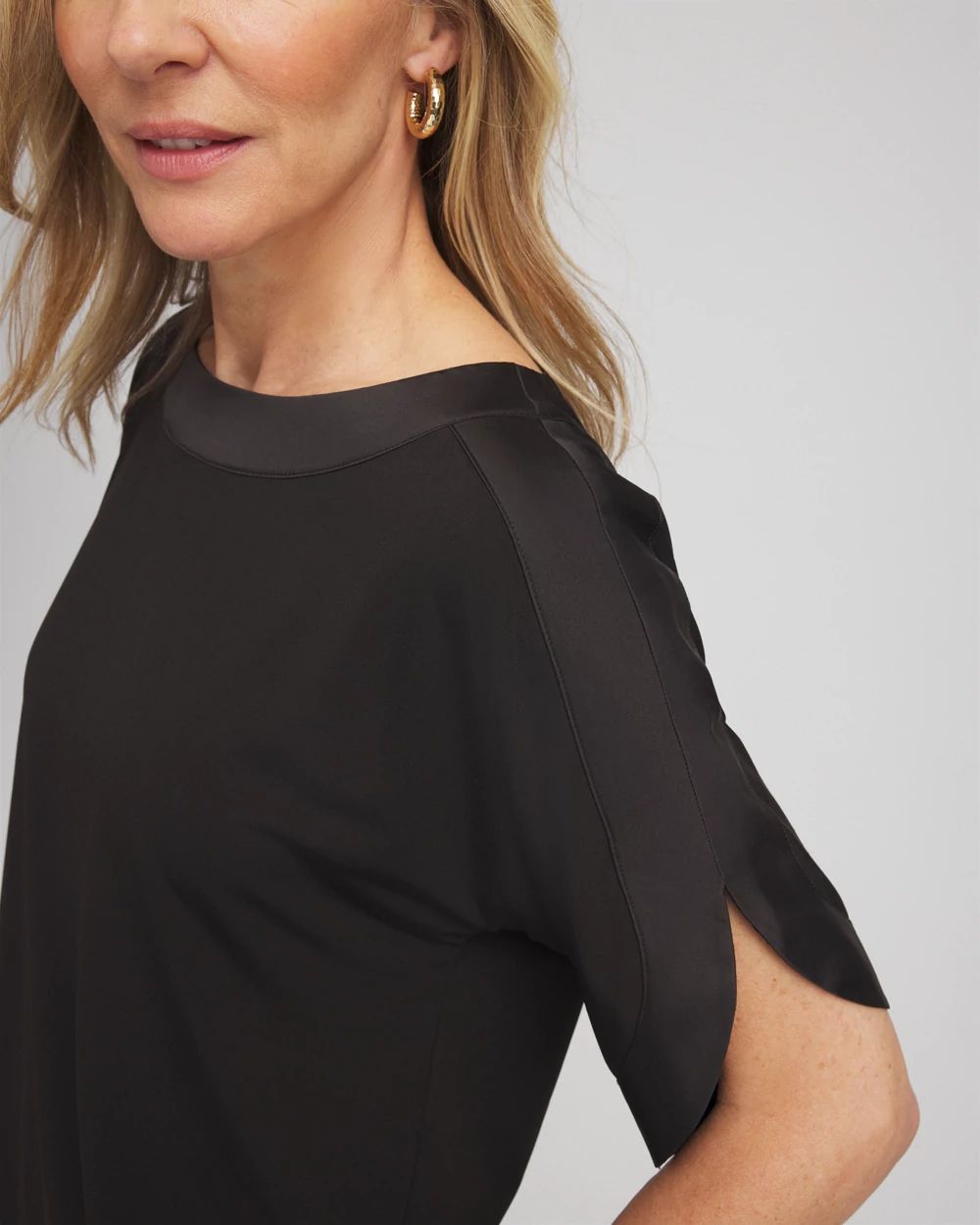 Jersey & Satin Dolman Tee