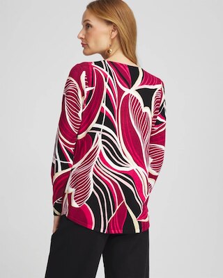 Leaf V-Neck Pullover Sweater click to view larger image.