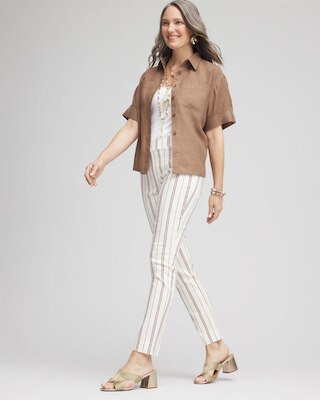 Petite Brigitte™ Striped Ankle Pants click to view larger image.