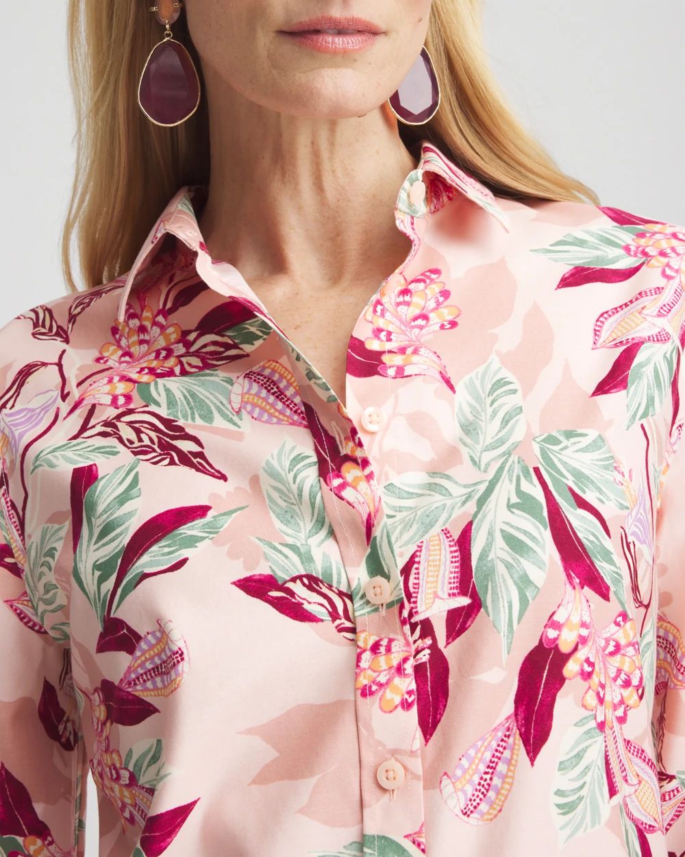 No Iron™ Sateen Floral Shirt