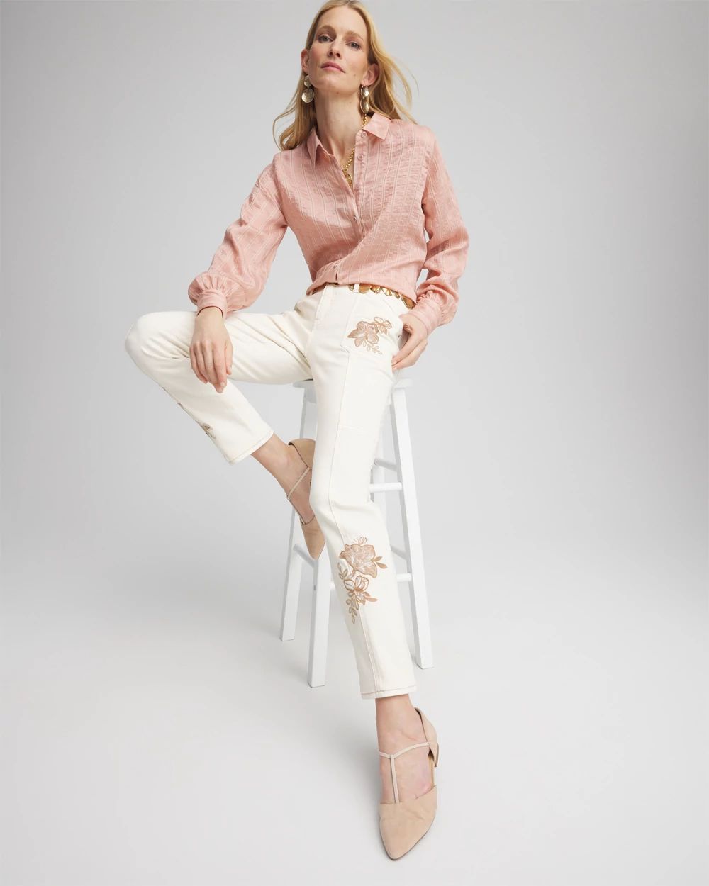 Girlfriend Ankle Utility Jeans