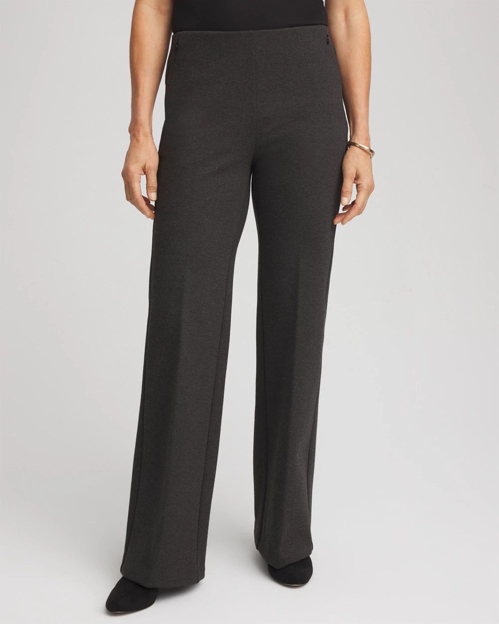 Petite Juliet Wide Full-Length Ponte Pants