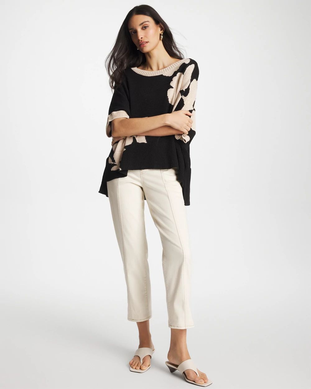 Kansai Bloom Intarsia Poncho