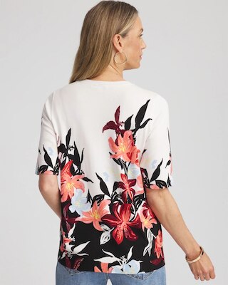 Floral Print Crewneck Sweater click to view larger image.