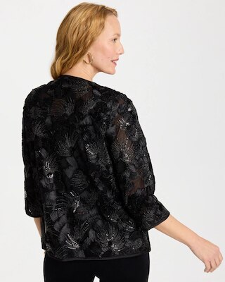 Travelers™ Collection Sequin Mesh Soutache Jacket click to view larger image.