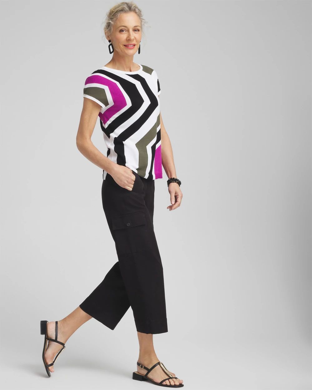 Cargo Straight Leg Cropped Pants