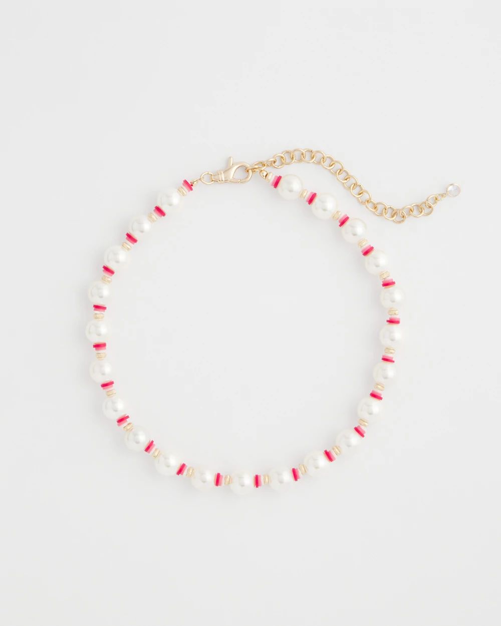 Short Pearl Pink Necklace