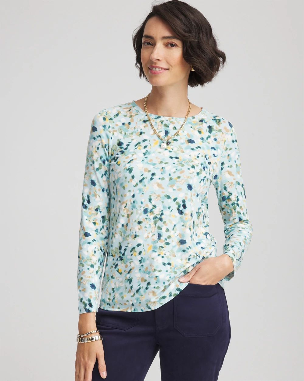 Printed Touch of Cool™ Layering Tee