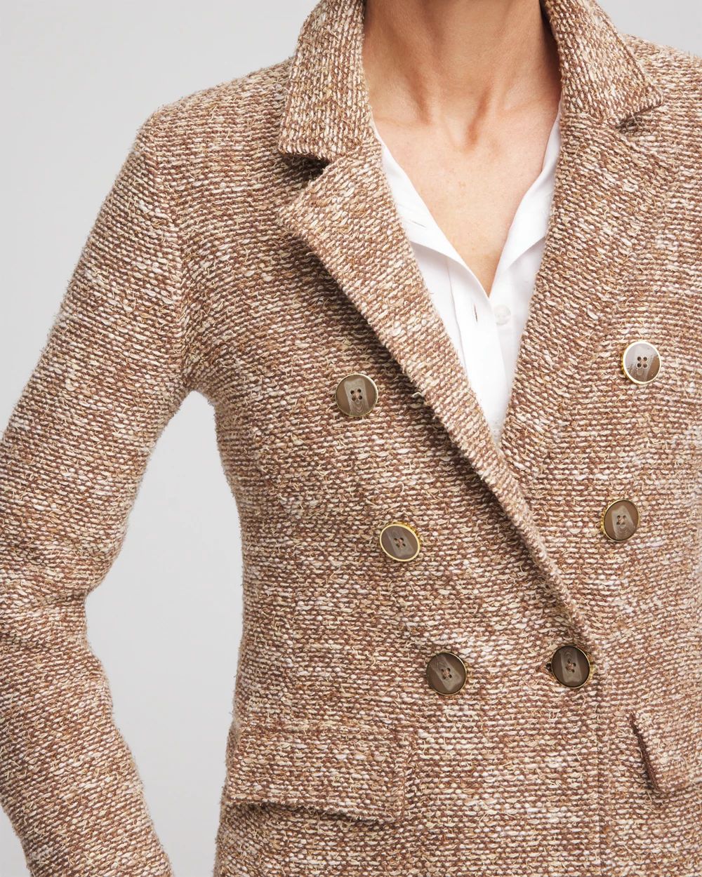 Tweed Double-Breasted Blazer