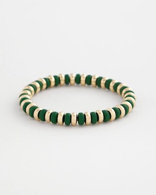 Green Gold Slice Stretch Bracelet