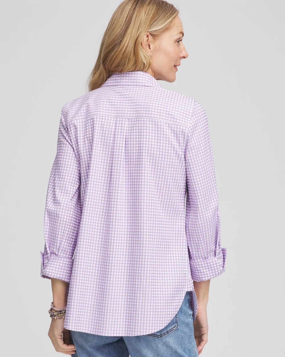 No Iron™ Gingham Sateen Shirt