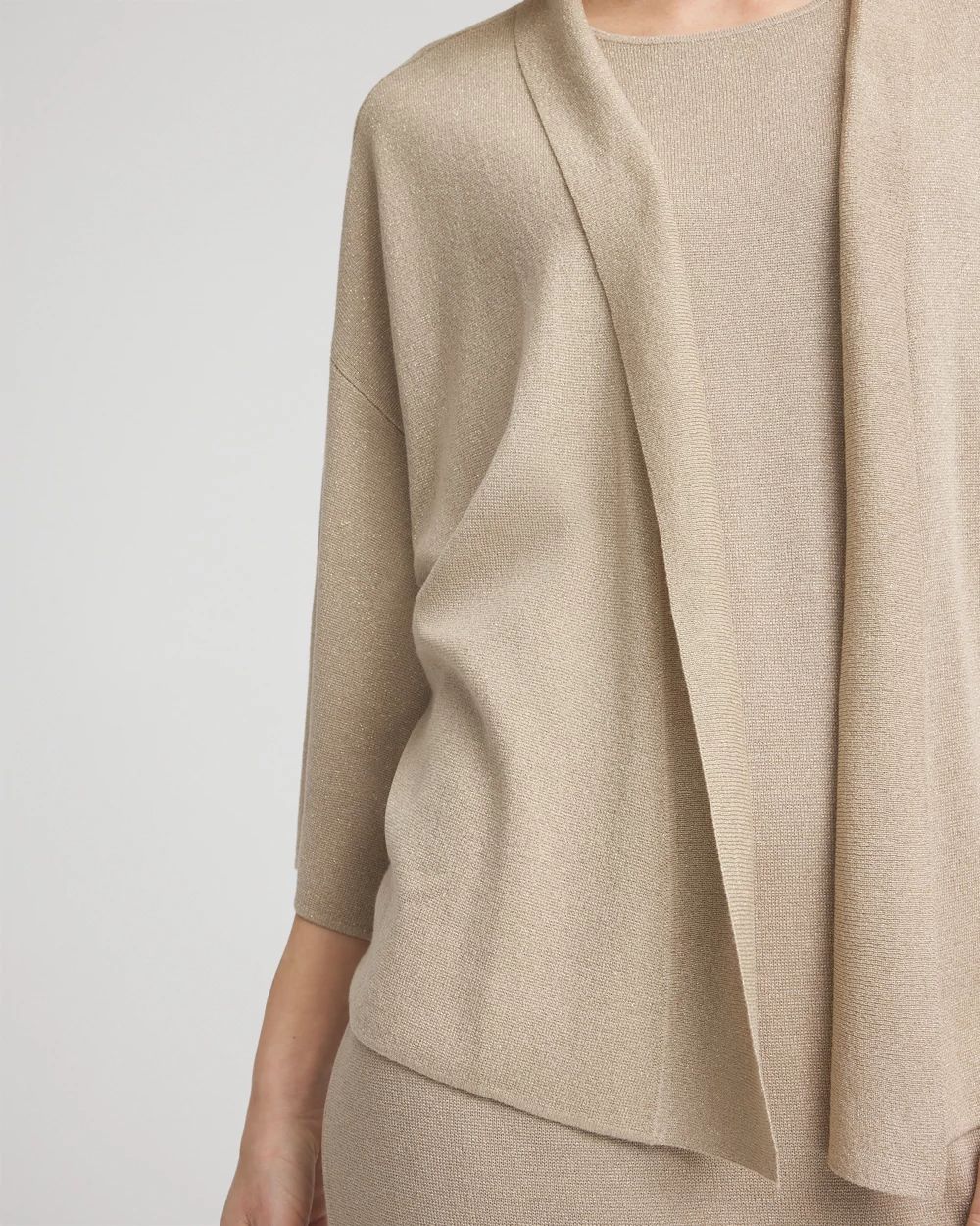 Travelers™ Collection Metallic Knit Cardigan click to view larger image.