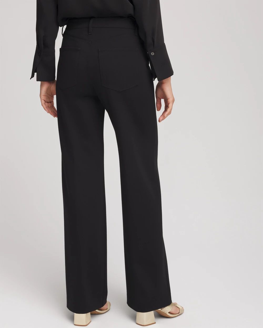 Five-Pocket Wide-Leg Ponte Pants