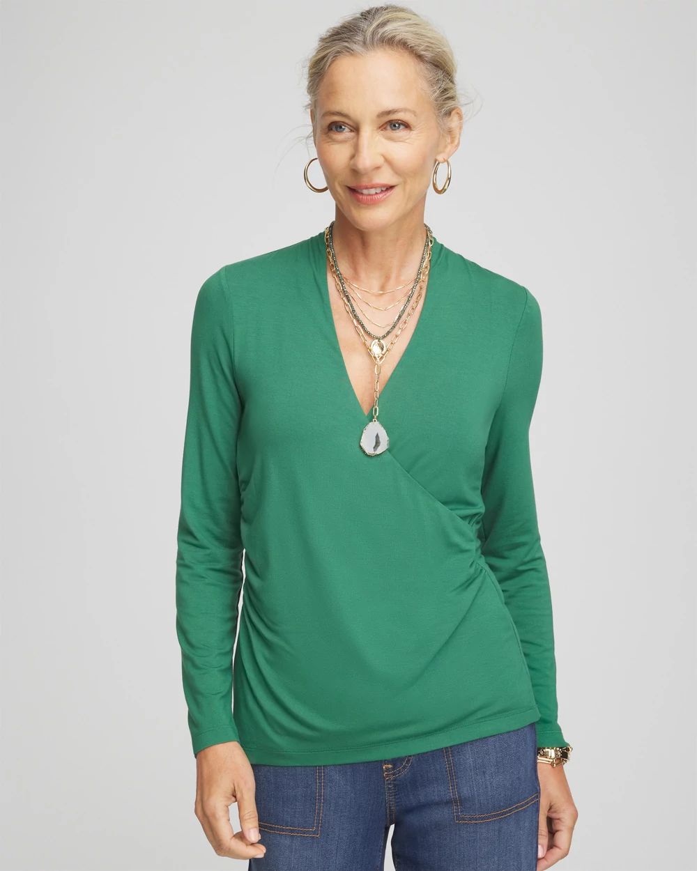 Touch of Cool™ Surplice Top