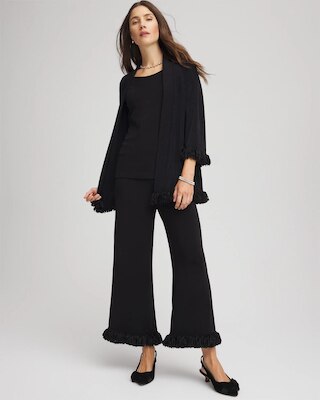 Travelers™ Collection Fringe Hem Cropped Pants click to view larger image.