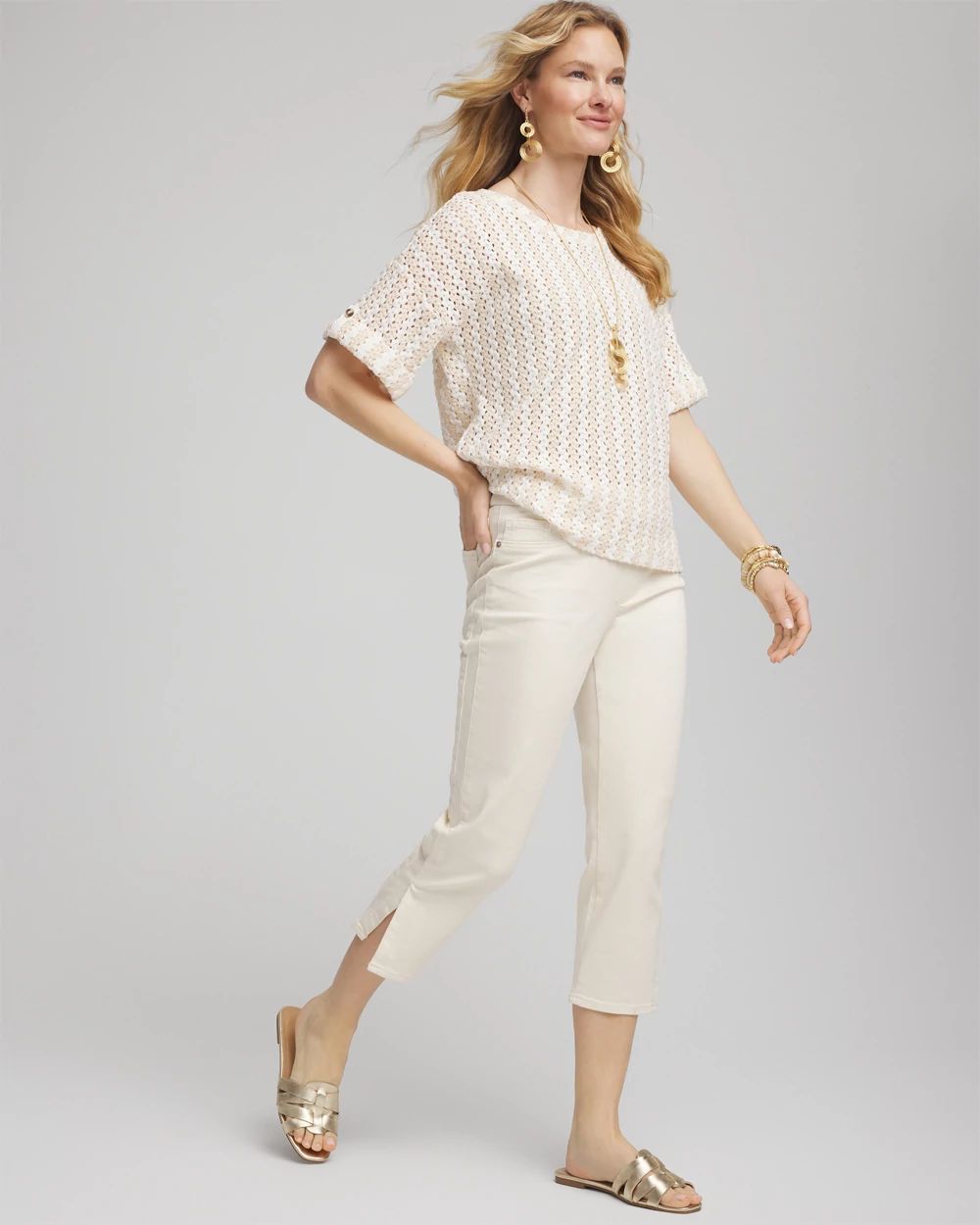 19" Pull-on Capri Jeans click to view larger image.