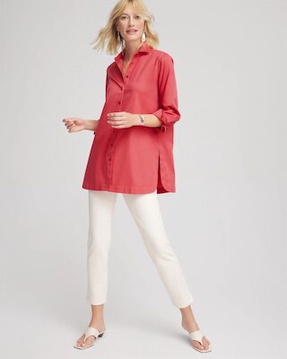 No Iron™ Classic Button Down Tunic click to view larger image.