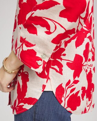 No Iron™ Floral Linen Shirt click to view larger image.