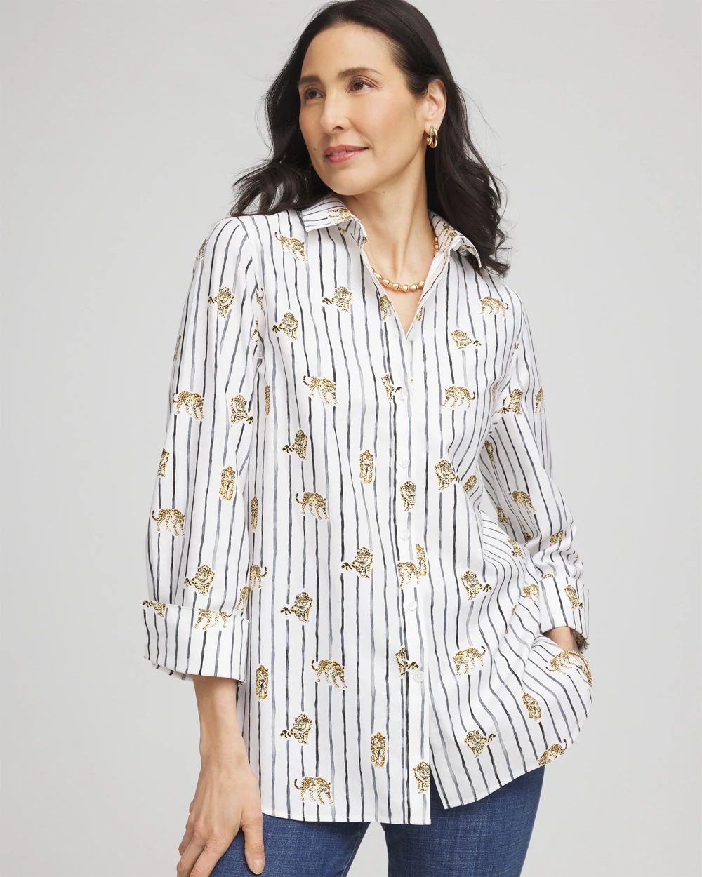 No Iron™ Leopard Graphic Shirt