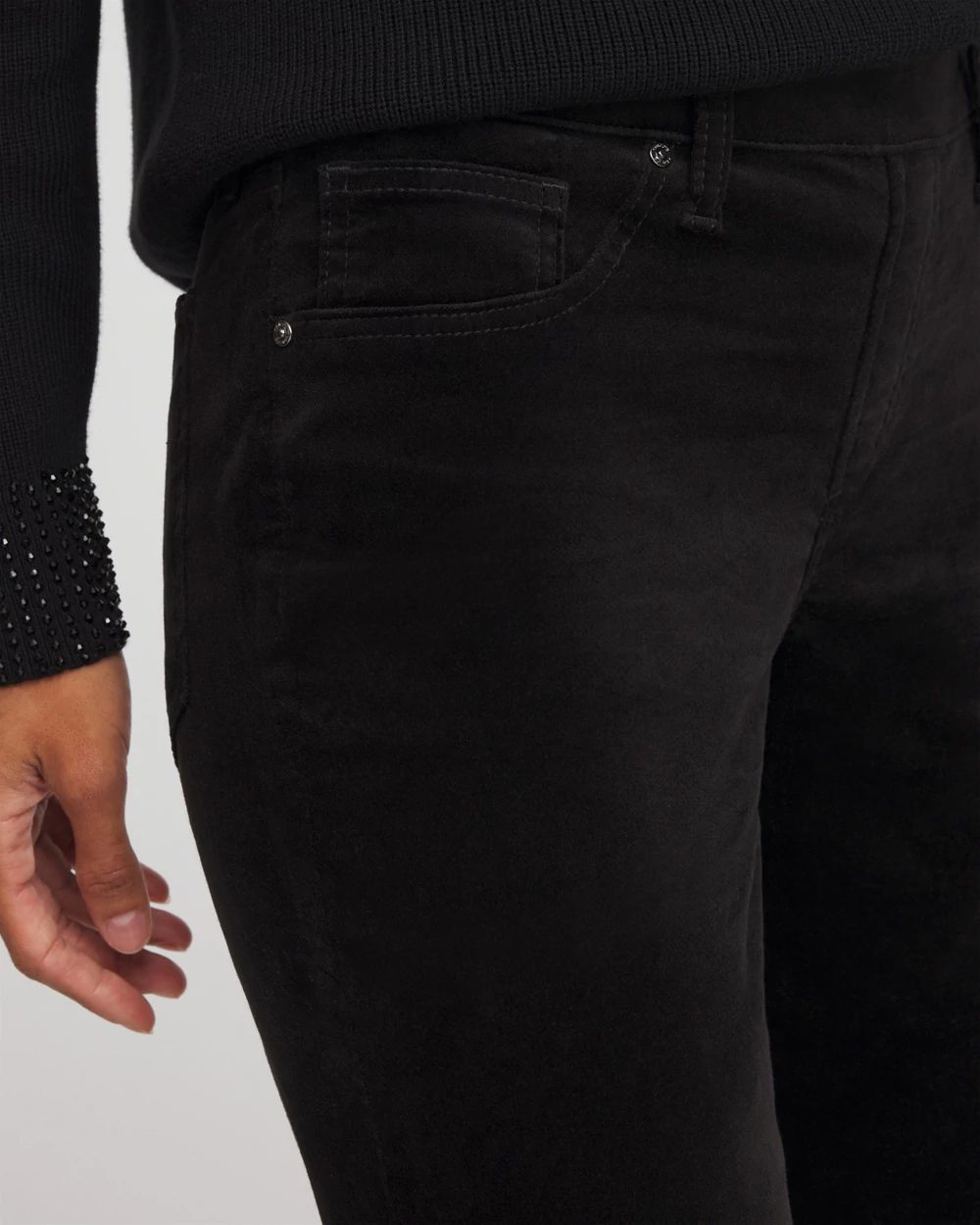 Velveteen Pull-On Flared Jeans