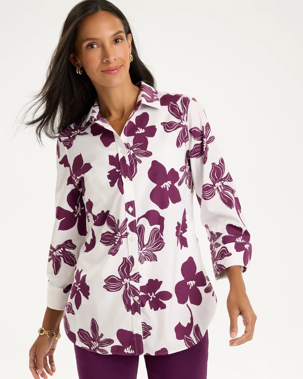No Iron™ Stretch Kuza Carving Shirt
