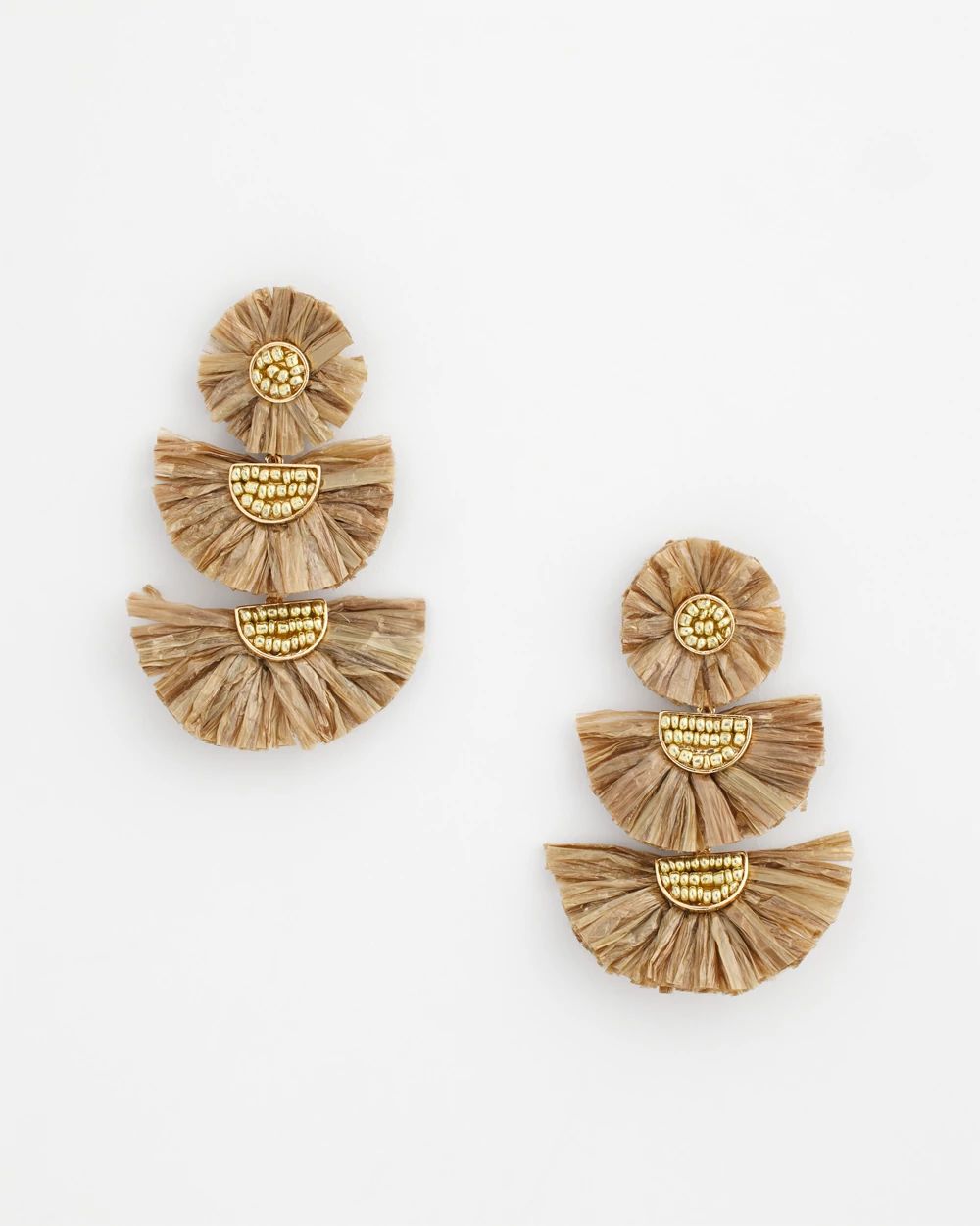 No Droop® Raffia Tiered Earrings