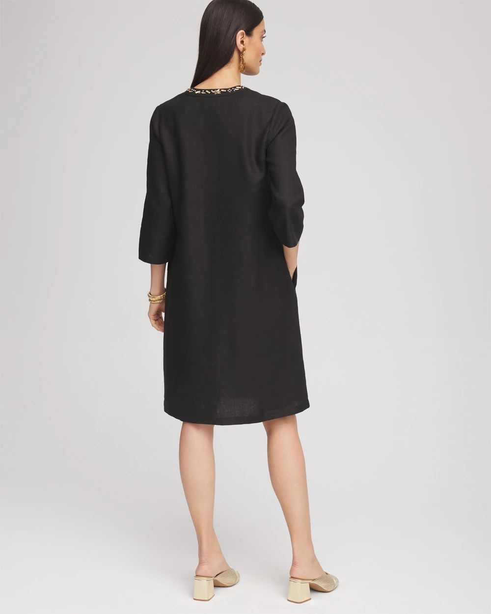 Embellished Linen Kurta Dress click to view larger image.