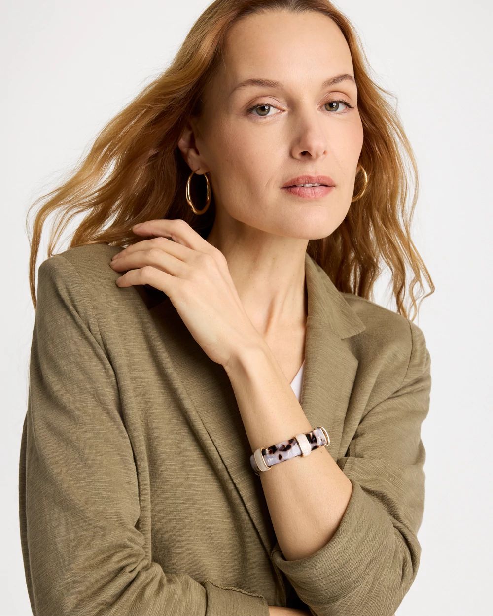 Tortoise Spider Lily Stretch Bangle