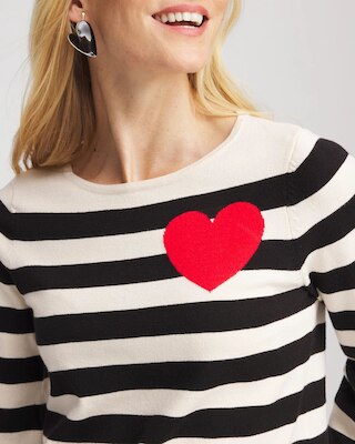 Striped V-Day Pullover click to view larger image.