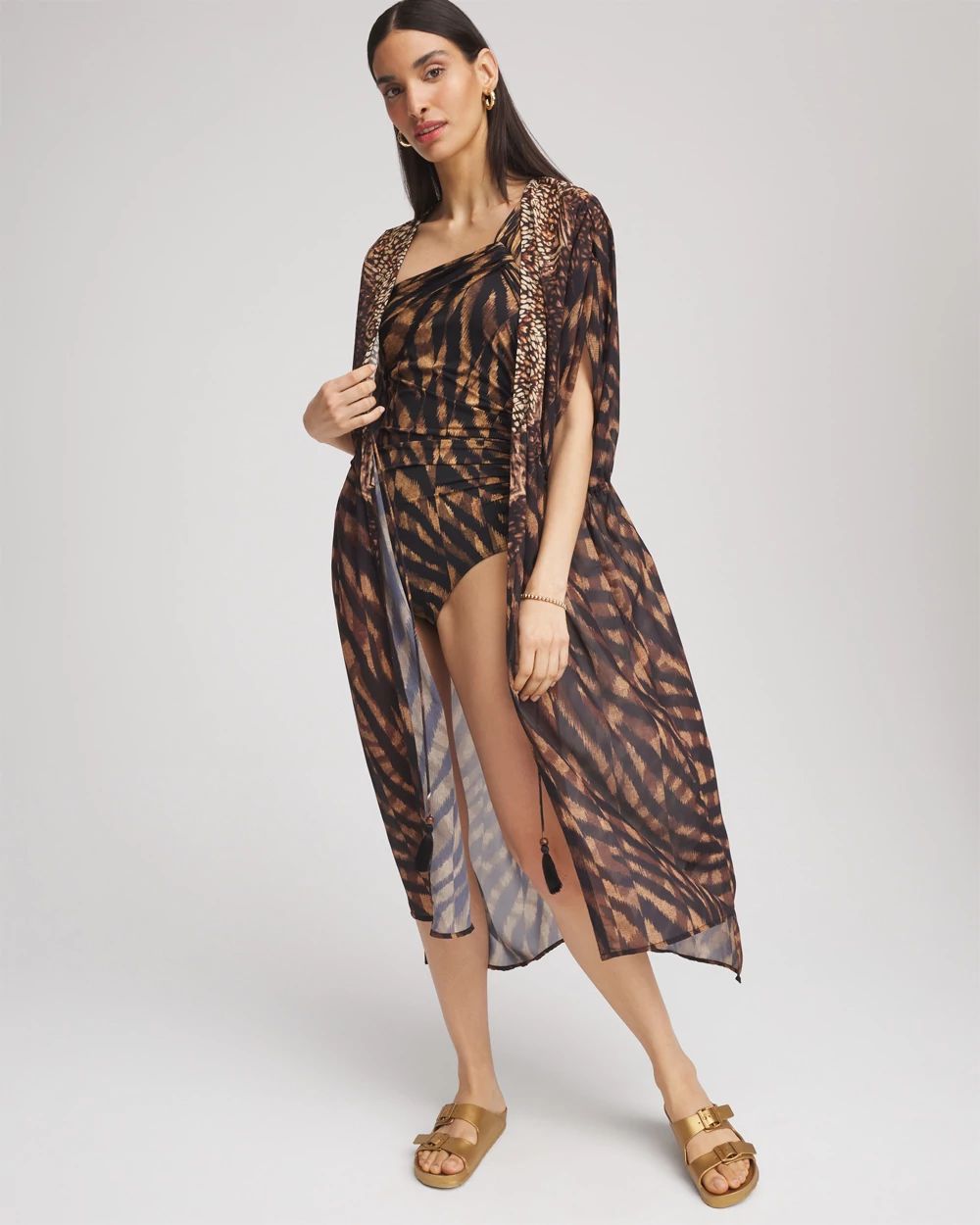 Miraclesuit® Raya De Safari Kimono Cover-Up