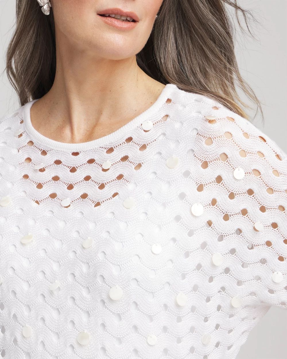 Dolman Pointelle Sweater