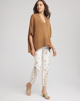 Embellished Girlfriend Slim Ankle Jeans click to view larger image.