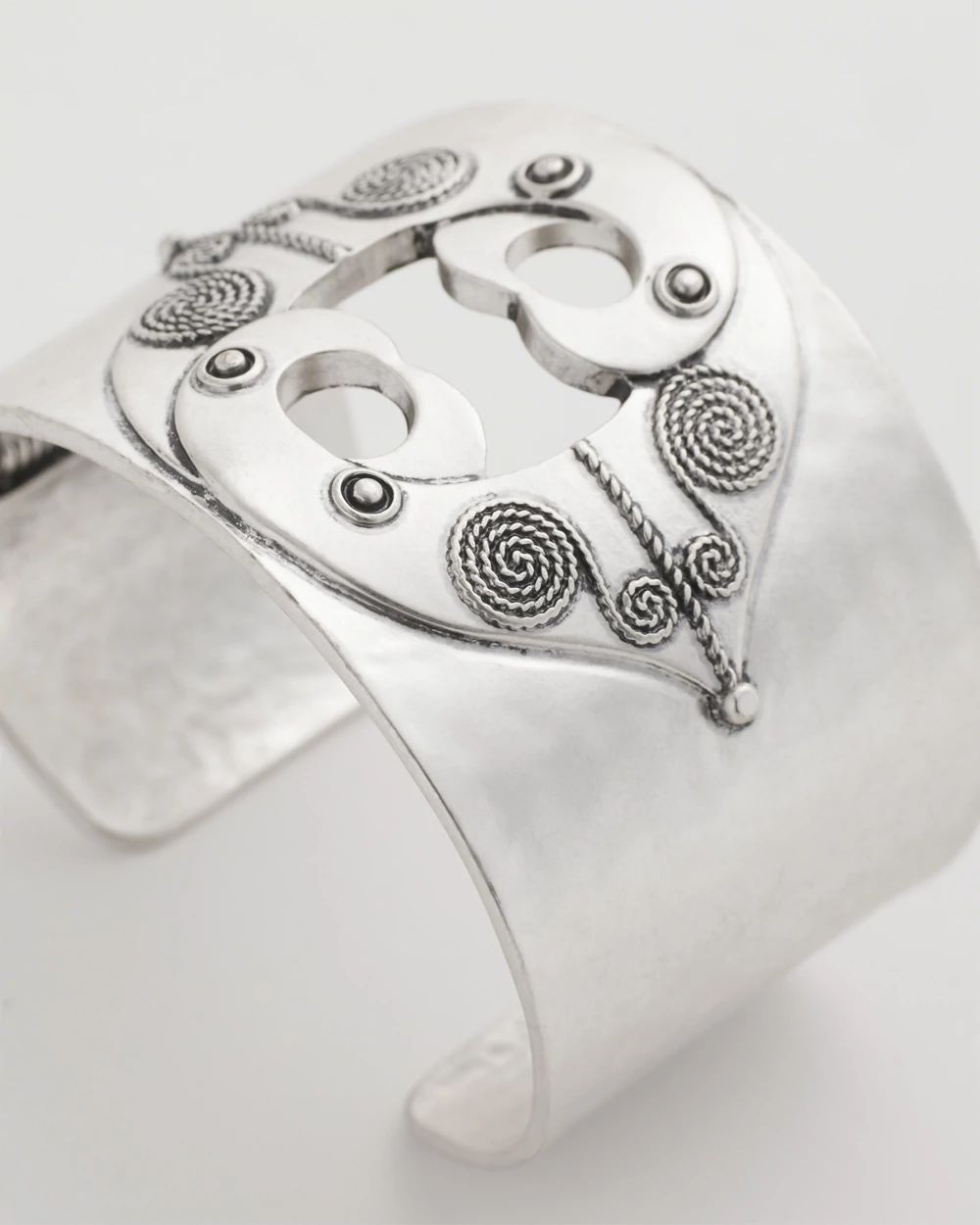 Silver Tone Cuff Hinge Bracelet