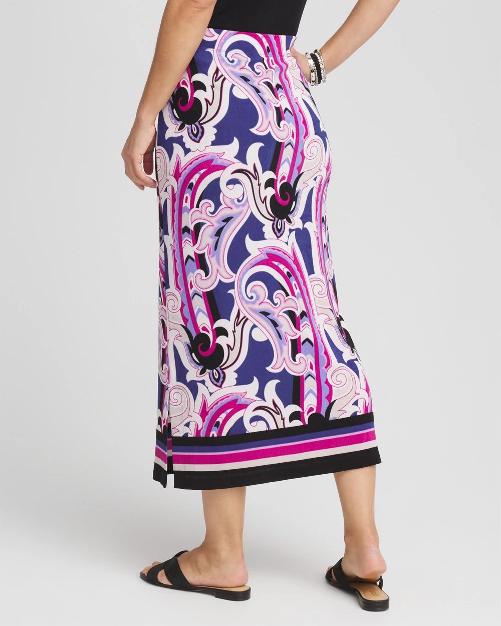 Travelers™ Paisley Midi Skirt click to view larger image.