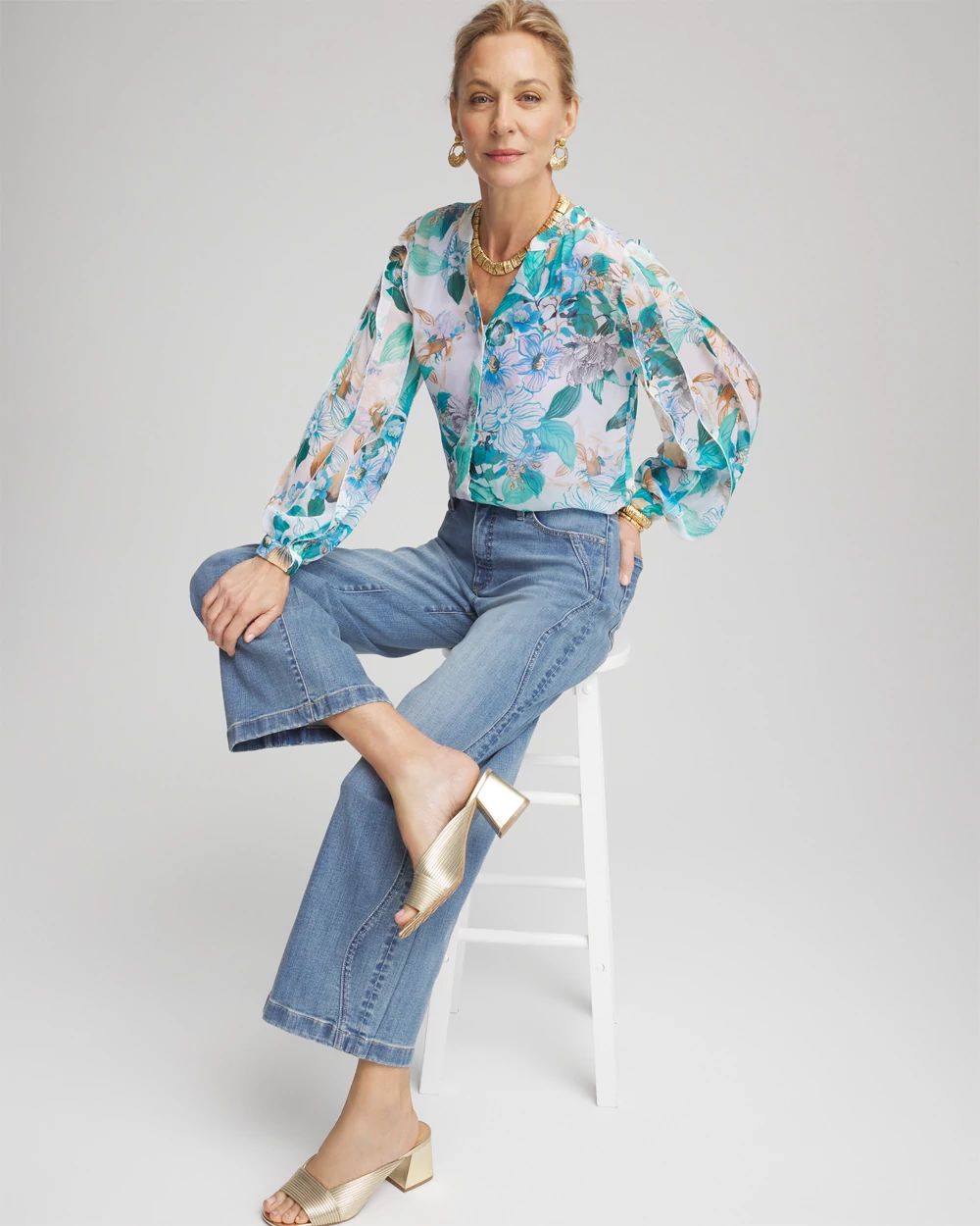 Georgette Billow Sleeved Blouse