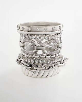 Large Pave Link Toggle Bracelet click to view larger image.