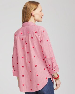 No Iron™ Stars & Stripes  Sateen Shirt click to view larger image.