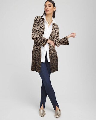 Front Slit Pull-On Ankle Jeggings click to view larger image.