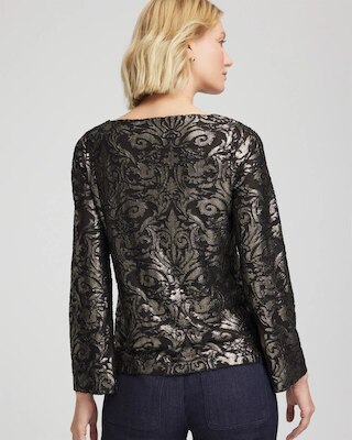 Art Deco Burnout Jacquard Top click to view larger image.