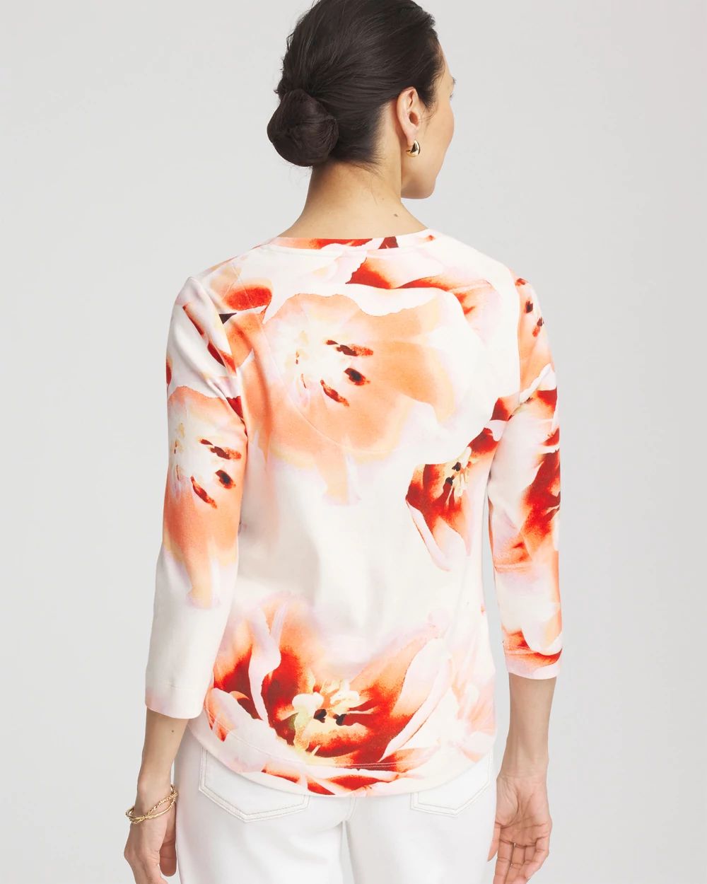 Tropical Floral 3/4 Sleeve Tee