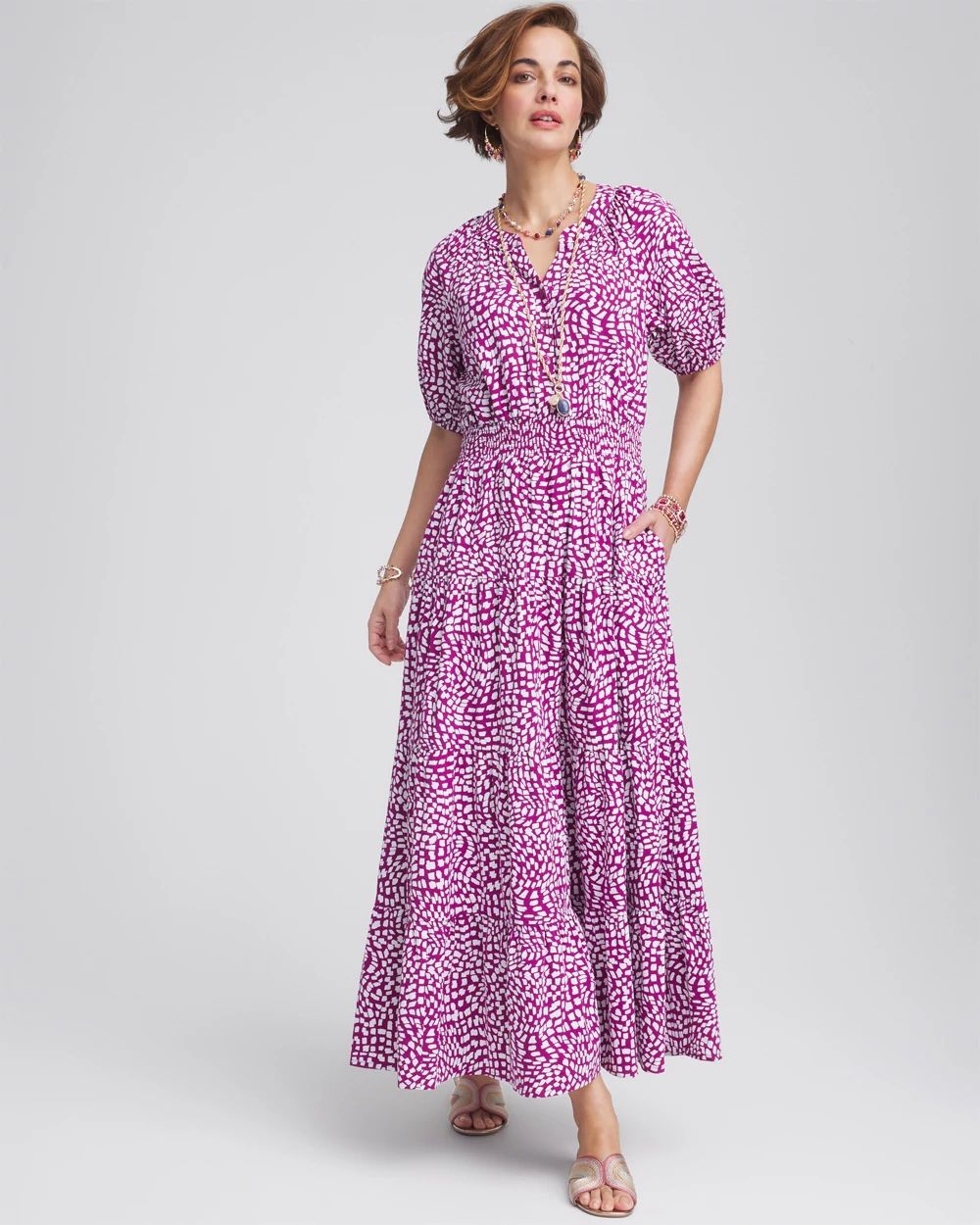 Smocked Waist Maxi Dress