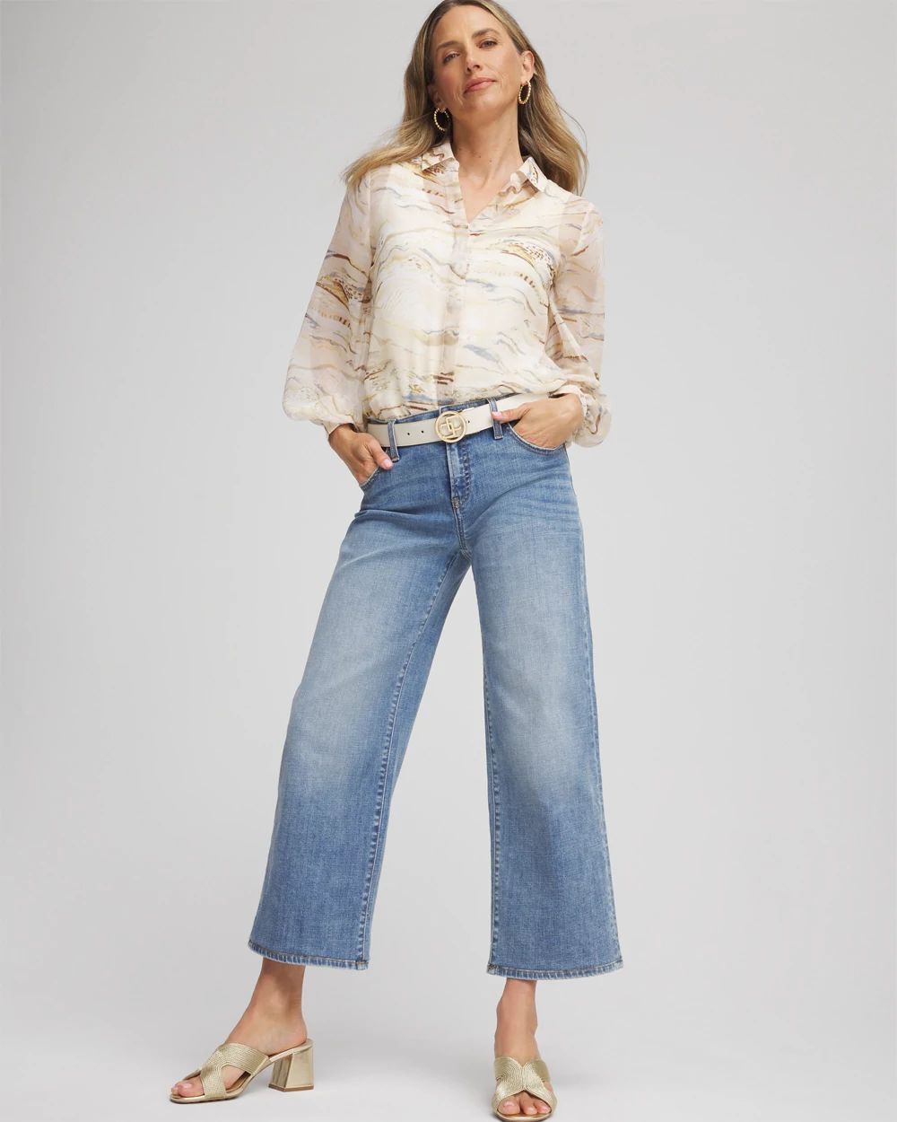 Girlfriend Wide-Leg Cropped Jean