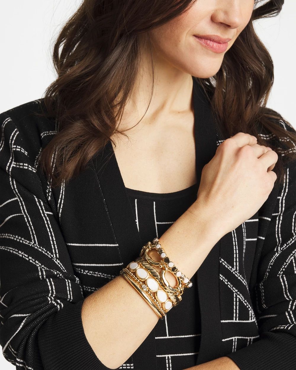 Pearl Mini Circle Stretch Bracelet