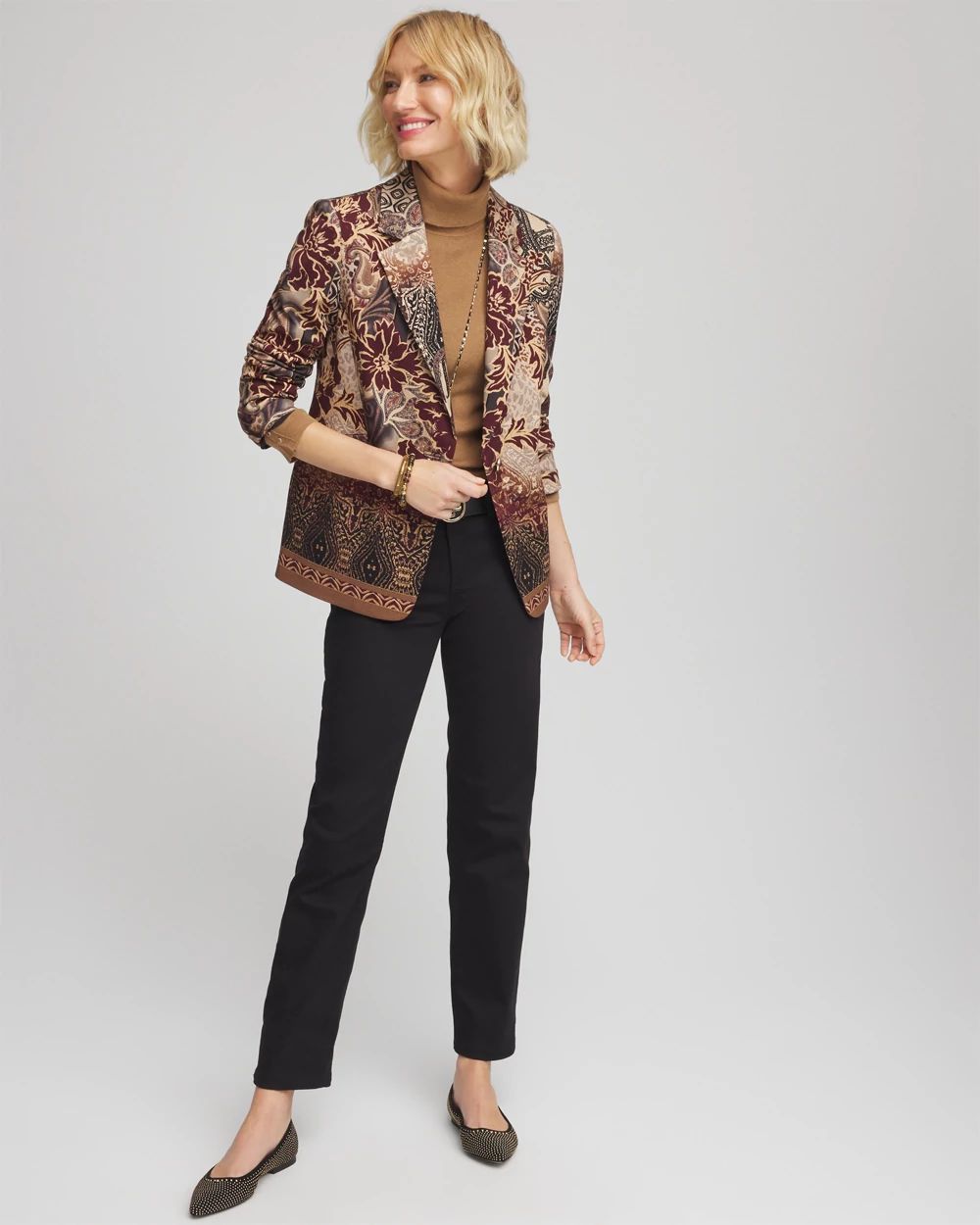 Artisanal Print Ponte Blazer click to view larger image.