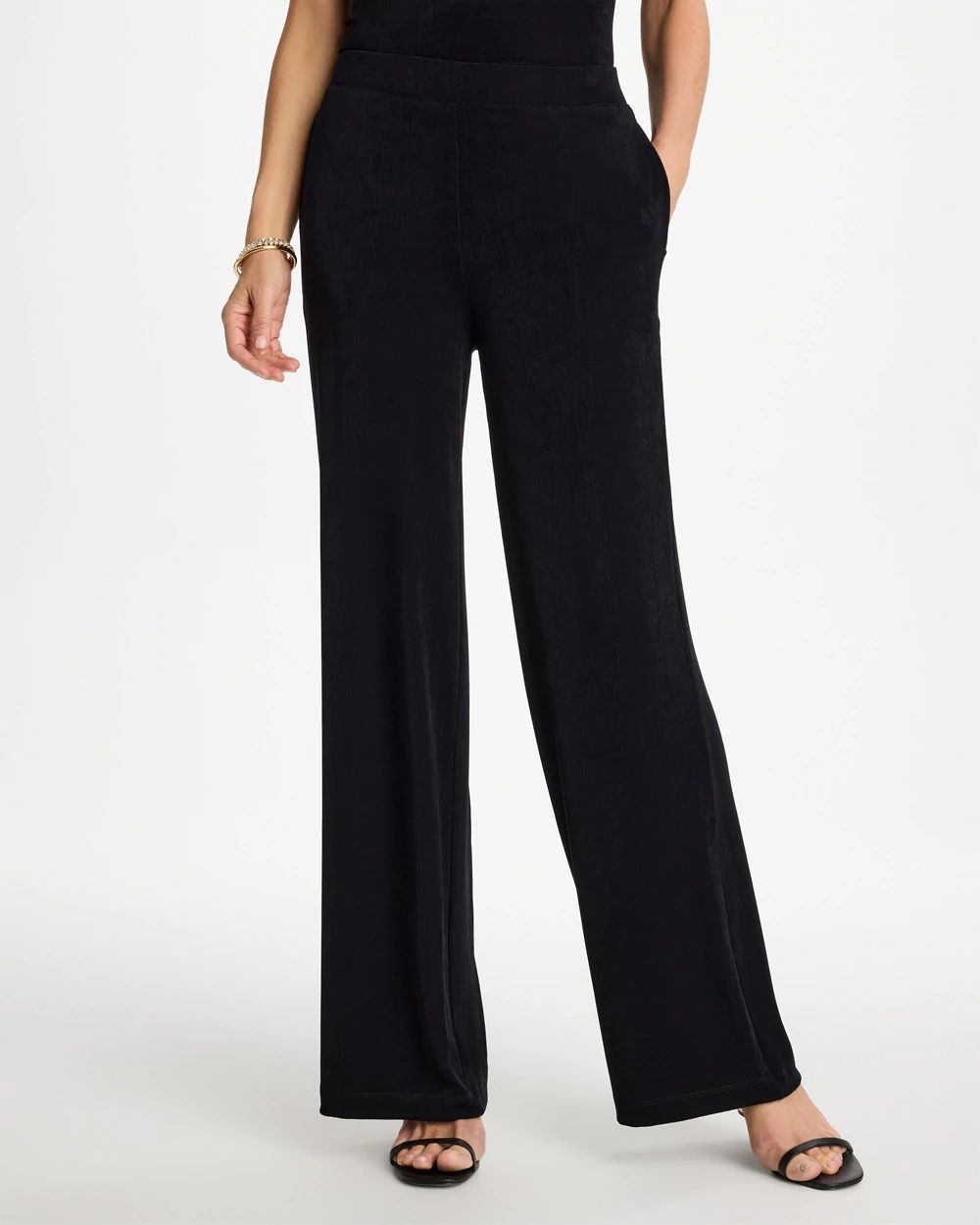 Petite Travelers™ Wide-Leg Pocket Pants